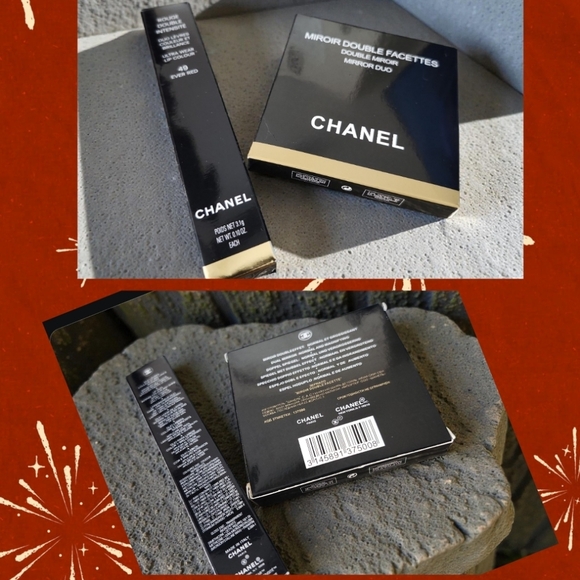 CHANEL Set Double Pact Miroir And Le Rouge Duo Ultra Tenue Lip NIB - Picture 6 of 8
